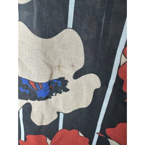 Haoduoyi Fringe 3/4 Sleeve Black Floral Sheer Kimono Women's Boho‎ MEDIUM - Picture 5 of 13